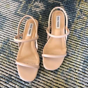 Steve Madden Strappy Low Heel Flat Sandel - Light Pink Nude